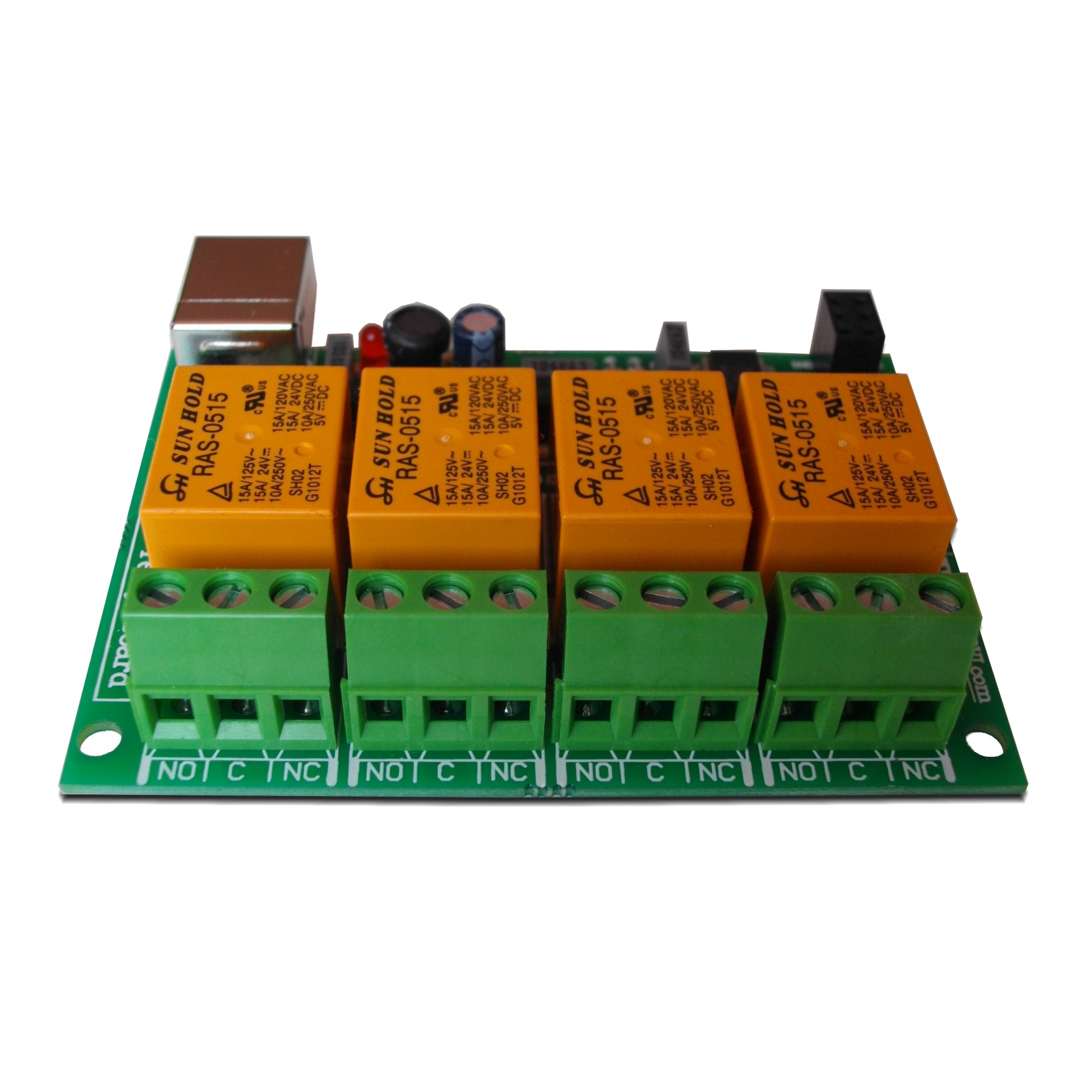 USB Four(4) Relay Module,Board for Home Automation
